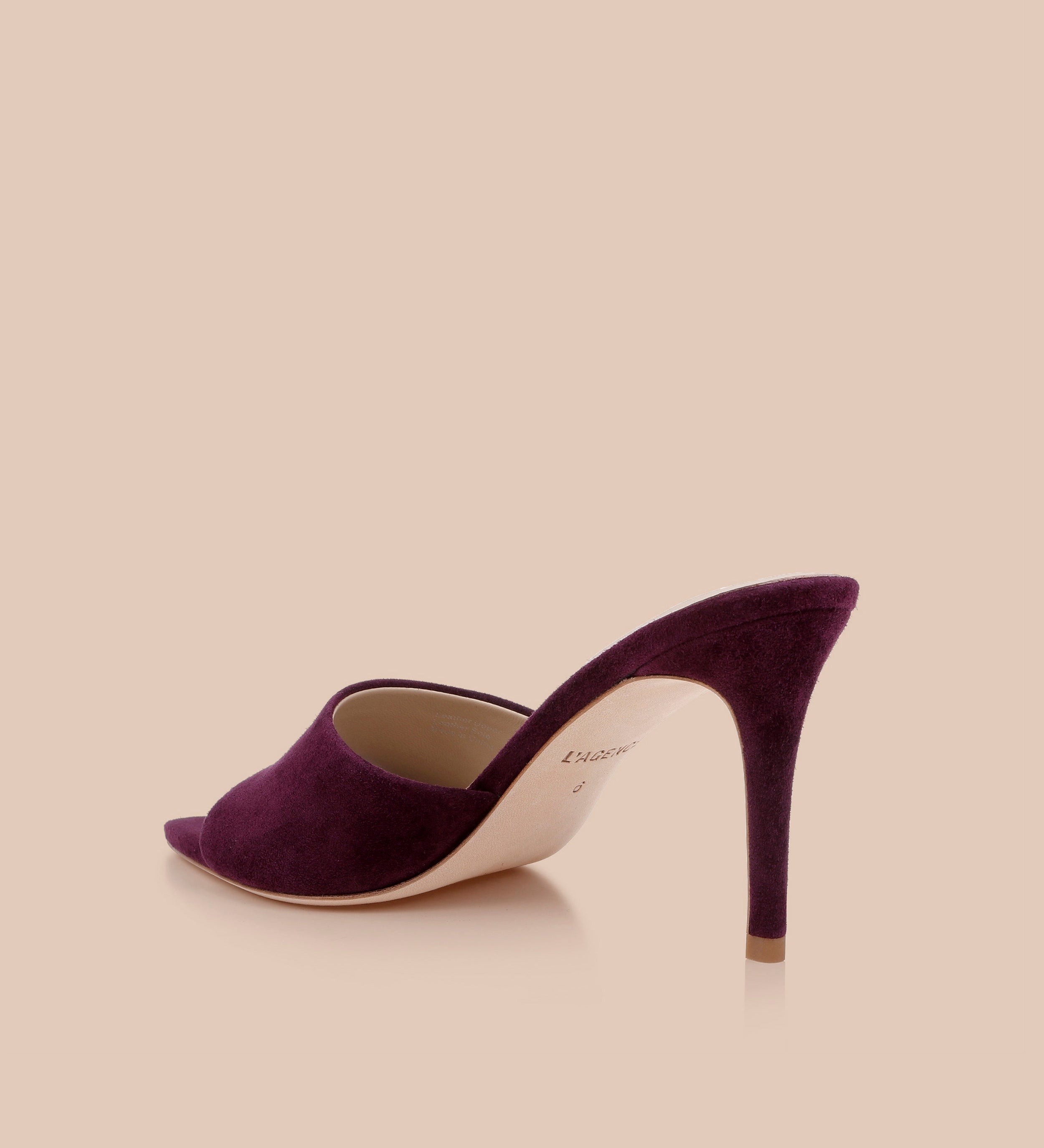 L'AGENCE - Lolita Suede Open - Toe Mule