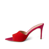 L'AGENCE - Lolita Suede Open - Toe Mule