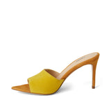 L'AGENCE - Lolita Suede Open - Toe Mule
