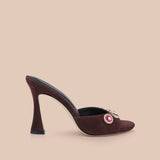 L'AGENCE - Avery Suede Open - Toe Mule