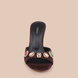 L'AGENCE - Avery Suede Open - Toe Mule