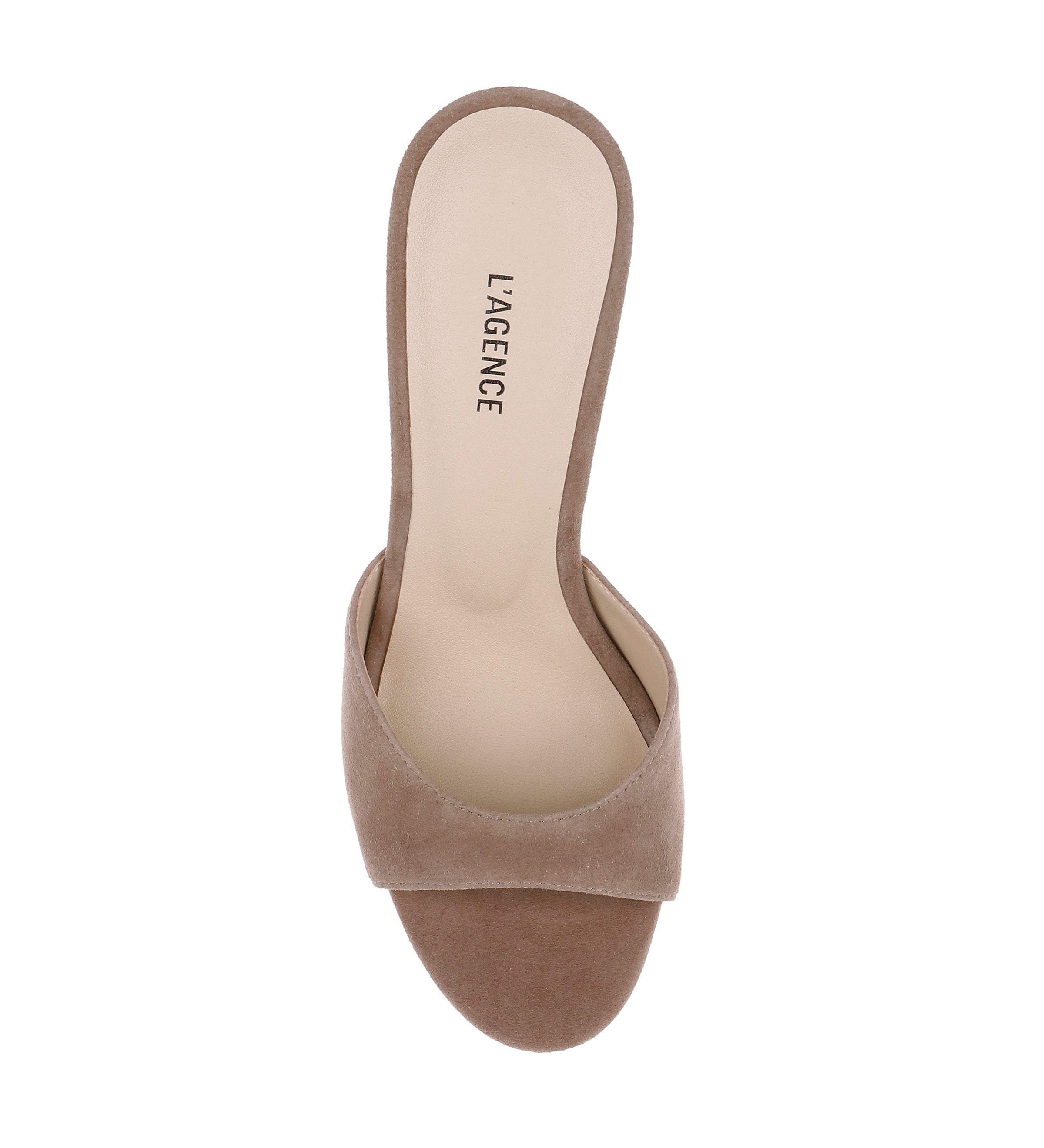 L'AGENCE - Avery Suede Open - Toe Mule