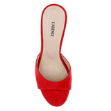 L'AGENCE - Avery Suede Open - Toe Mule