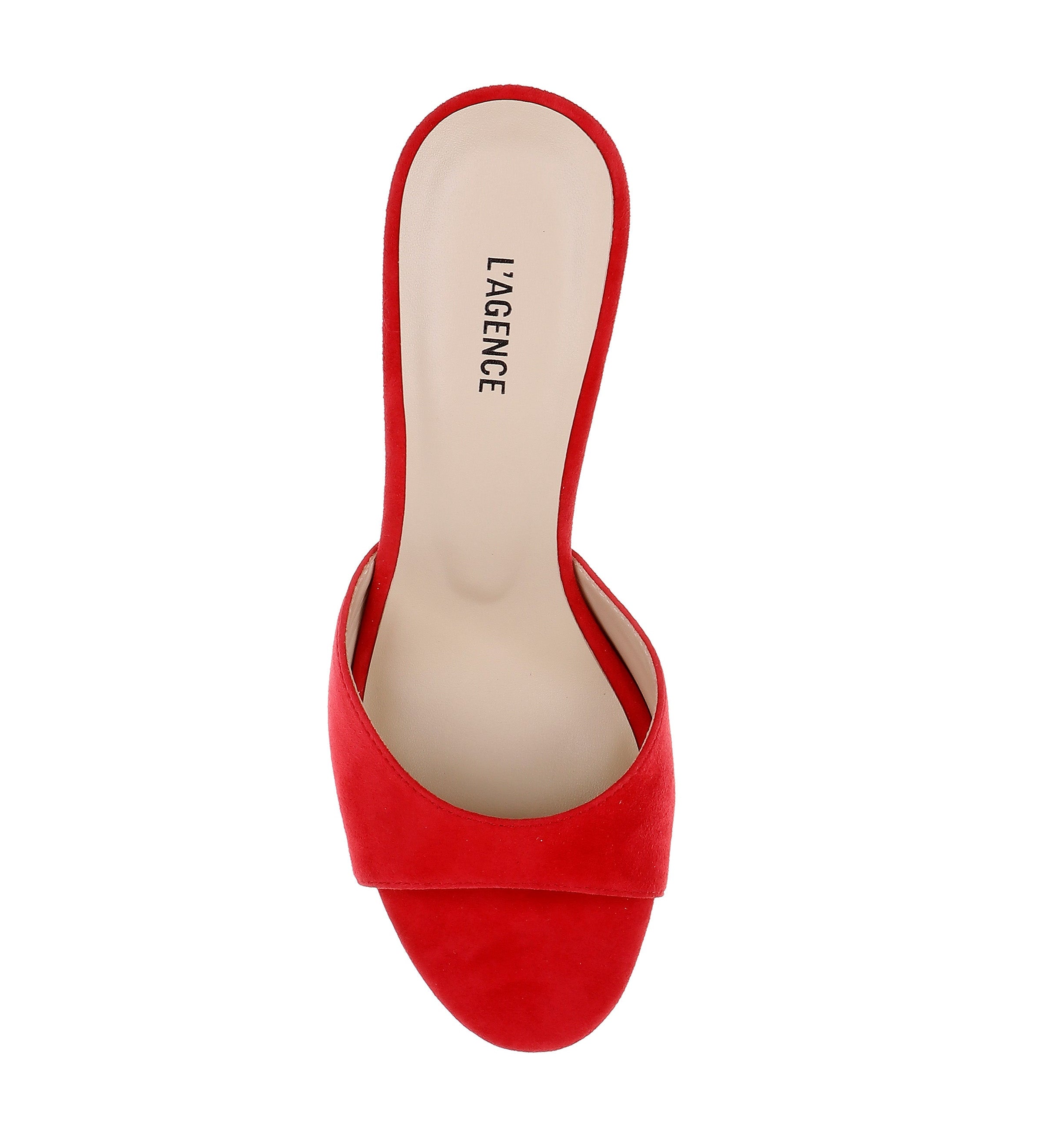L'AGENCE - Avery Suede Open - Toe Mule