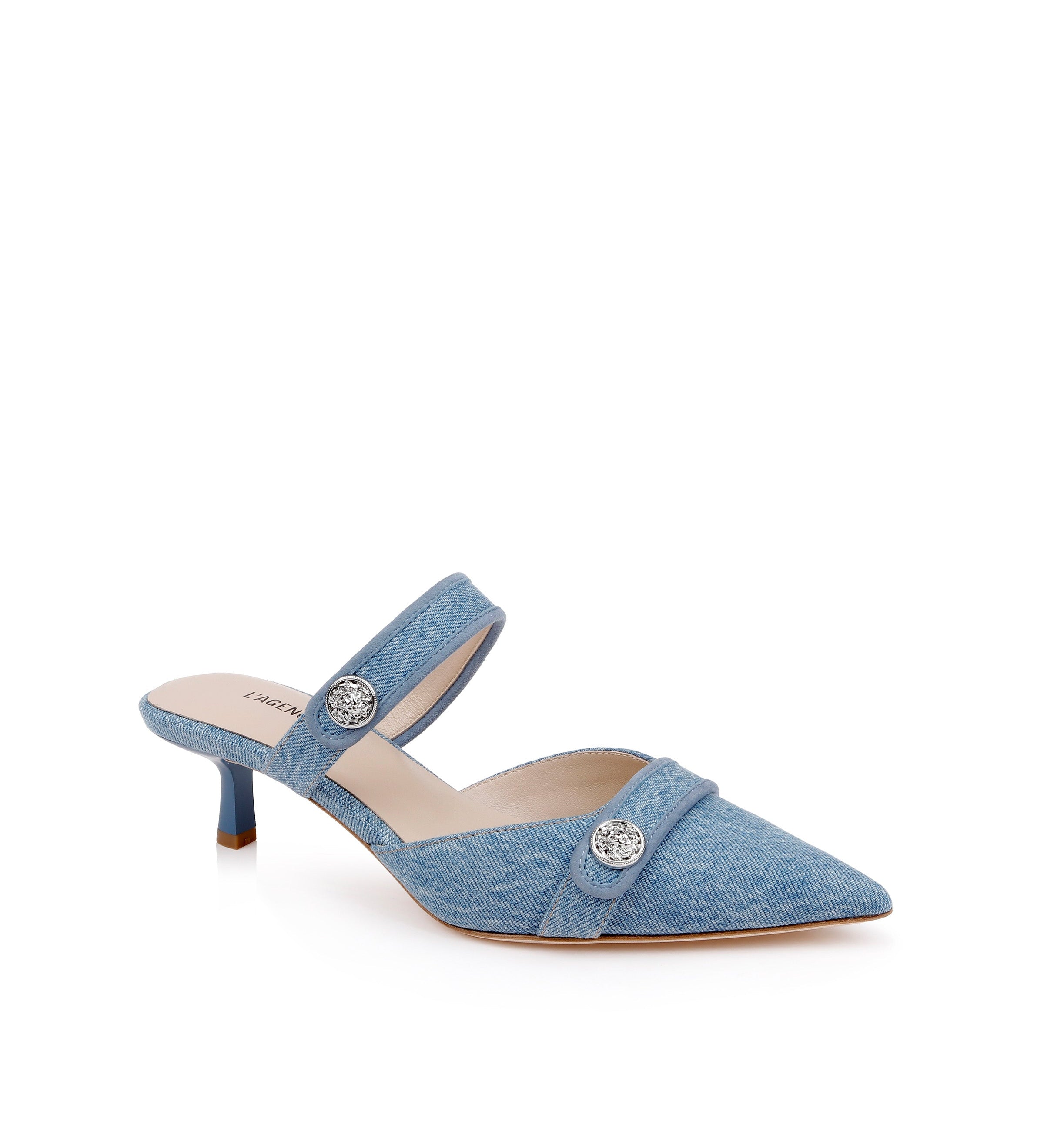 L'AGENCE - Gilliane Denim Mule