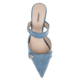 L'AGENCE - Gilliane Denim Mule