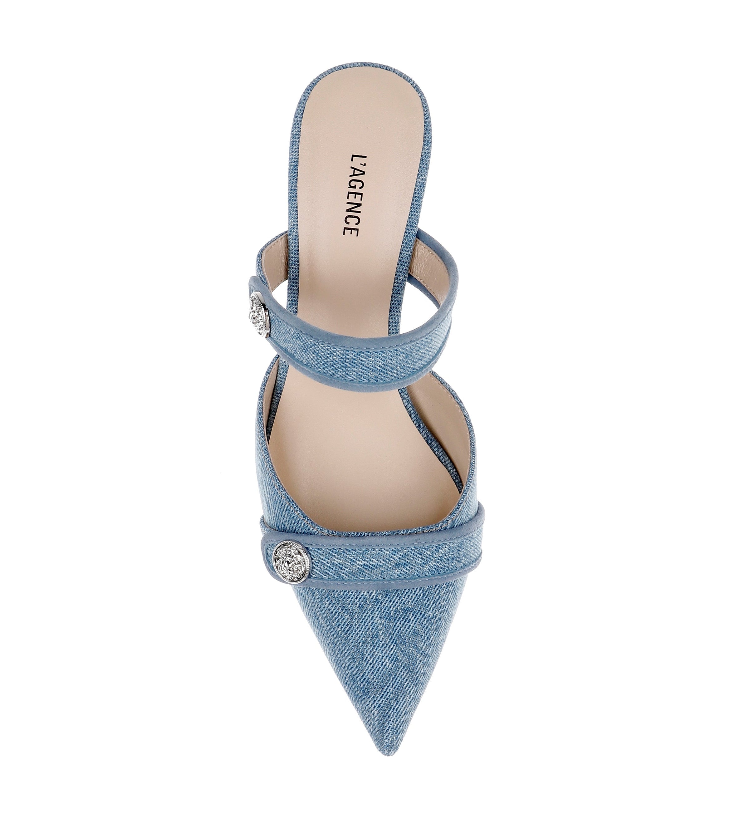 L'AGENCE - Gilliane Denim Mule