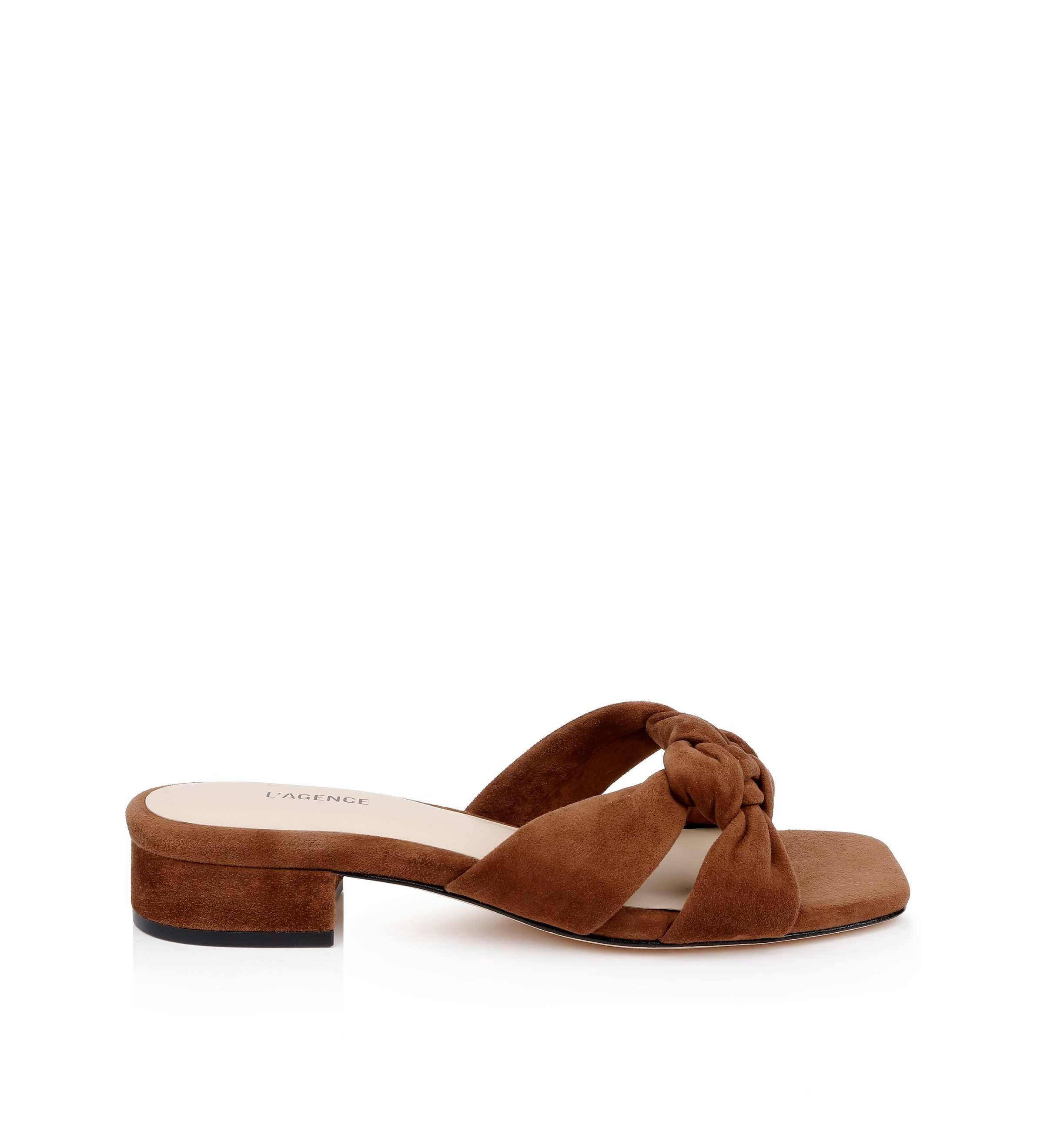 L'AGENCE - Lea Suede Knot Sandal