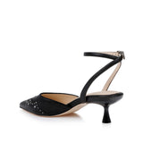 L'AGENCE - Liana Leather Kitten-Heel Mule