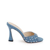 L'AGENCE - Lucienne Embellished Denim Mule
