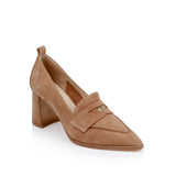 L'AGENCE - Mallory Suede Block-Heel Loafer