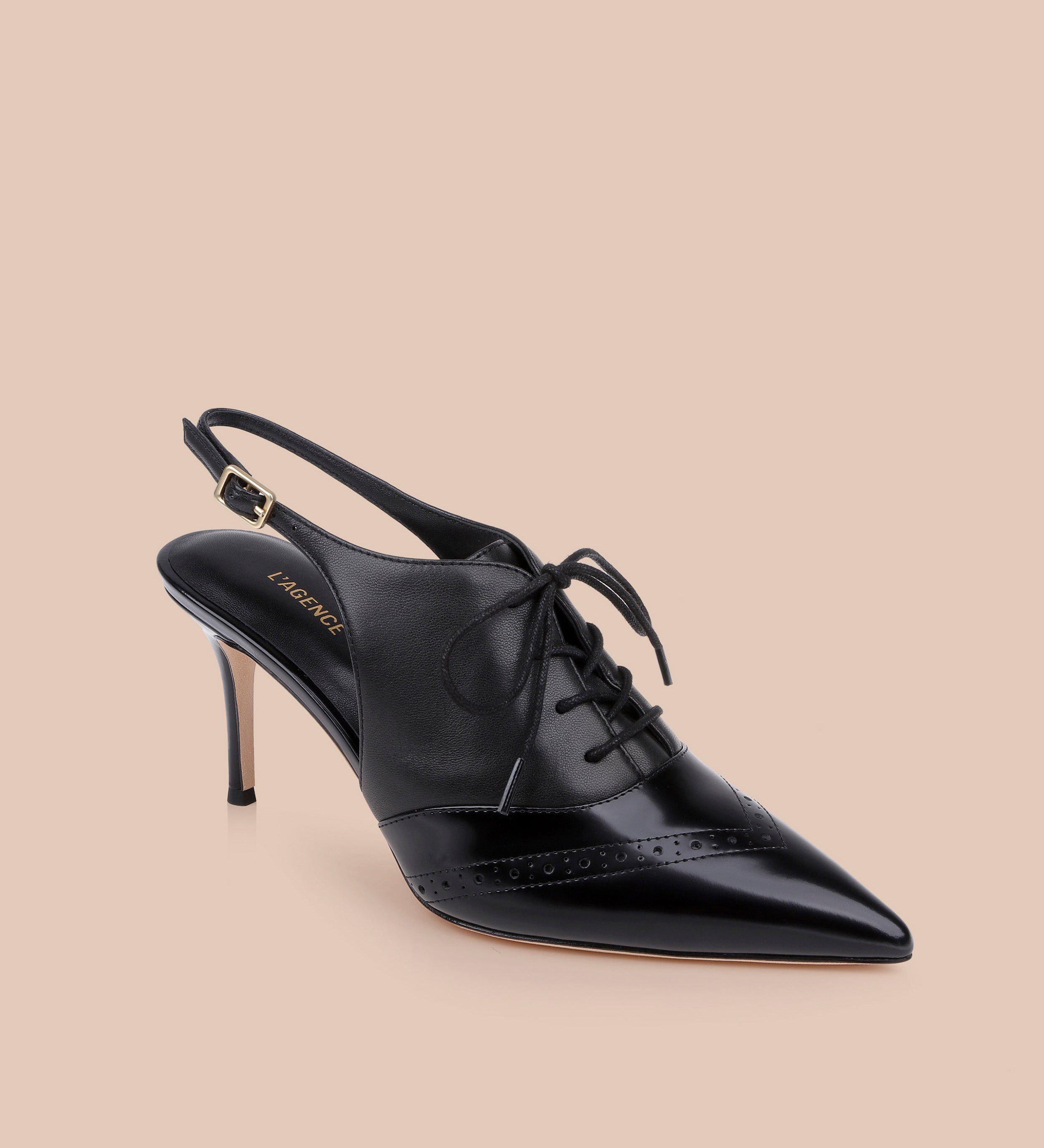 L'AGENCE - Shreya Leather Slingback Pump