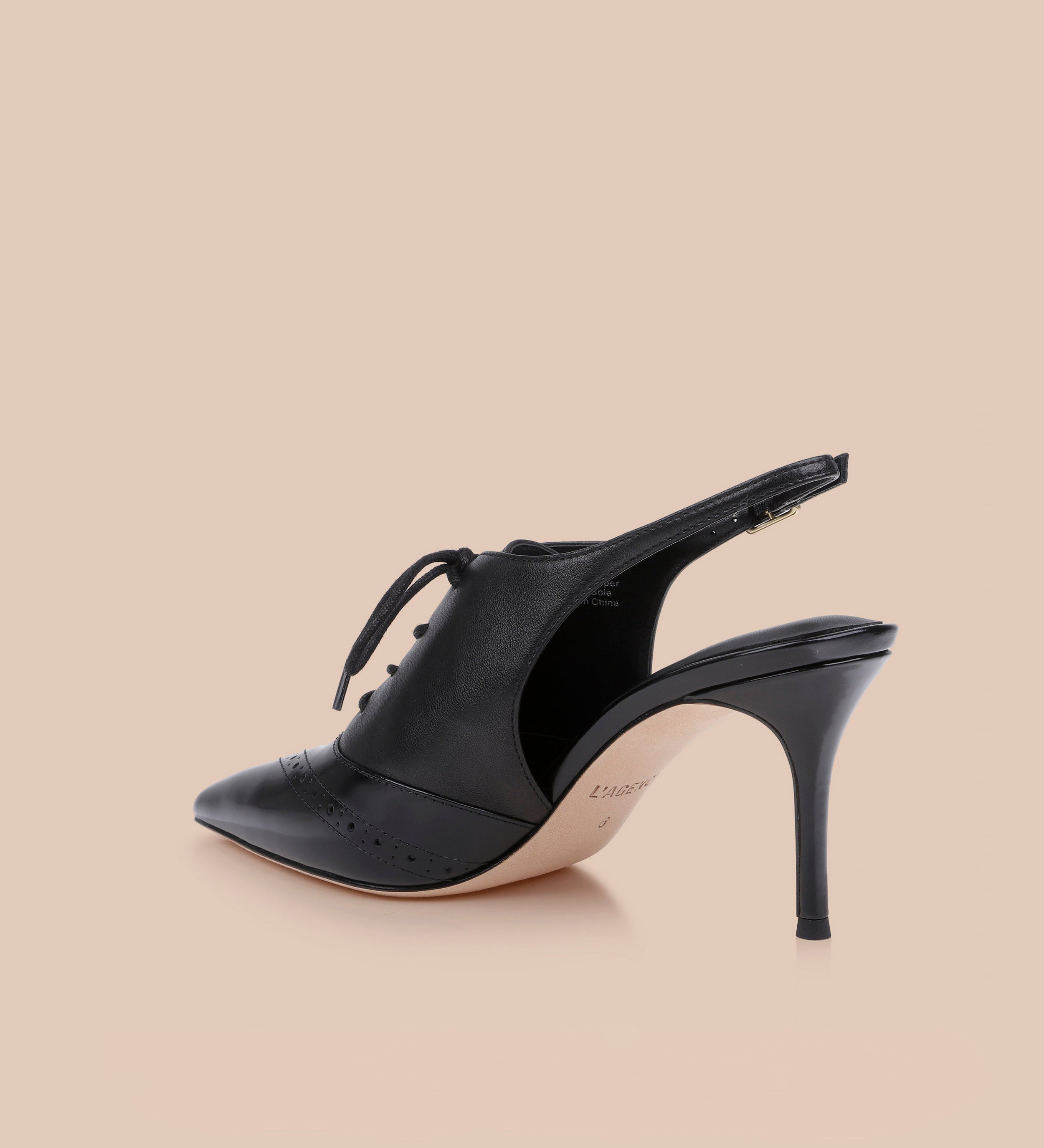 L'AGENCE - Shreya Leather Slingback Pump