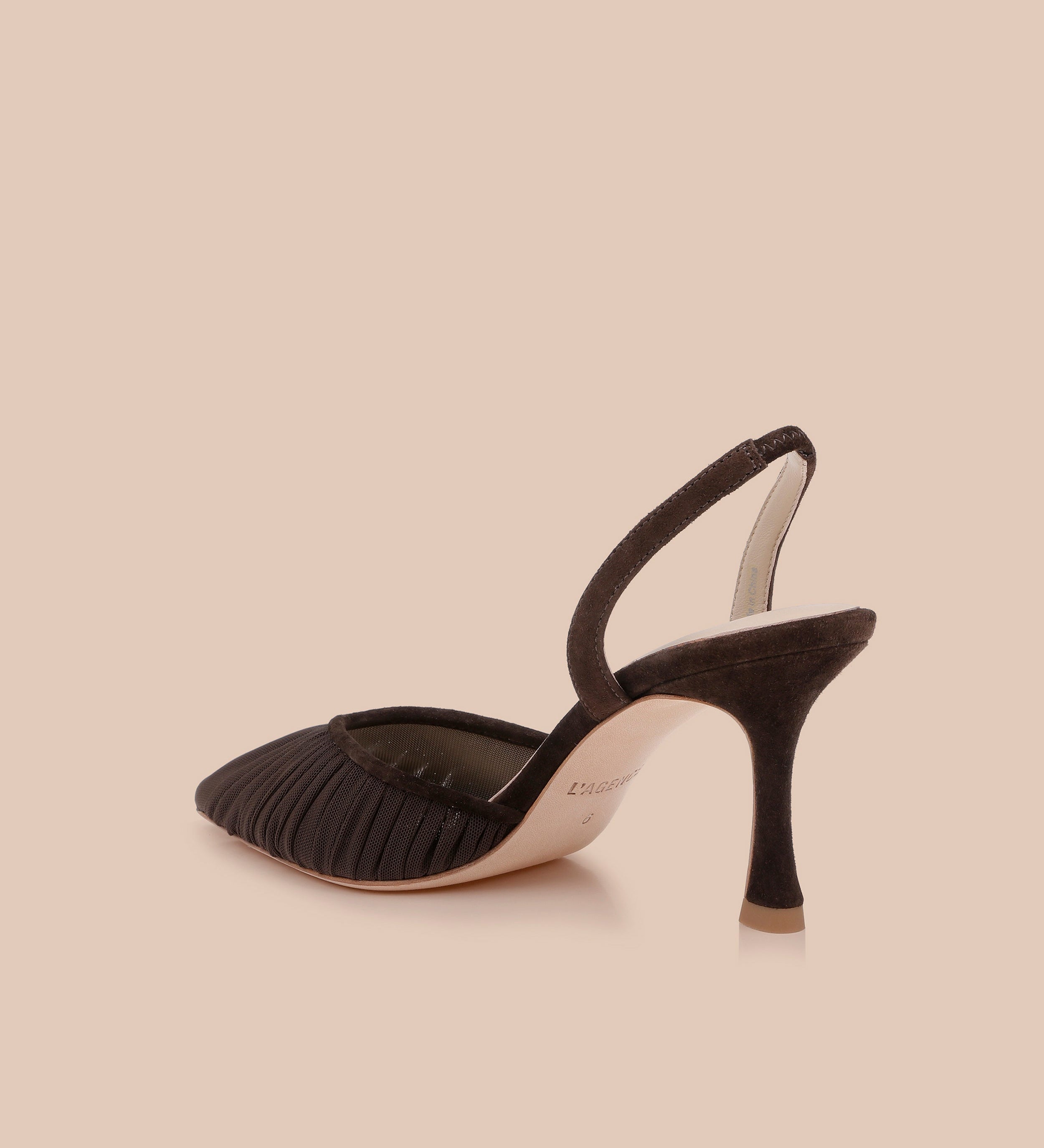 L'AGENCE - Bowery Mesh Slingback Pump