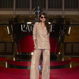 L'AGENCE - Gavin Sequin Wide-Leg Pant