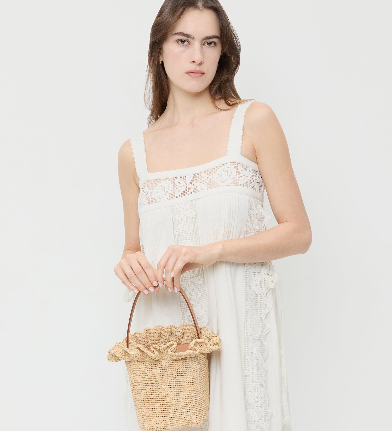 Loeffler Randall - Laith Natural Crochet Bucket Bag