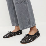 Loeffler Randall - Landon Black/Silver Mesh Ballet Flat