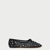 Loeffler Randall - Landon Black/Silver Mesh Ballet Flat