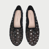 Loeffler Randall - Landon Black/Silver Mesh Ballet Flat