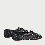 Loeffler Randall - Landon Black/Silver Mesh Ballet Flat
