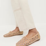Loeffler Randall - Landon Caramel/Silver Mesh Ballet Flat