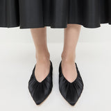 Loeffler Randall - Lane Black Satin Ballet Flat