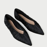 Loeffler Randall - Lane Black Satin Ballet Flat