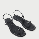 Loeffler Randall - Lara Black Leather Sandal