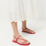 Loeffler Randall - Lara Red Leather Sandal
