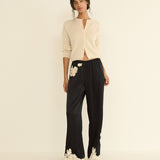 DOEN - LAVON PANT - - BLACK WITH CANDLELIGHT LACE