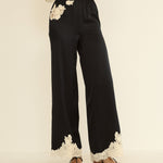 DOEN - LAVON PANT - - BLACK WITH CANDLELIGHT LACE
