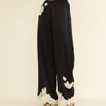 DOEN - LAVON PANT - - BLACK WITH CANDLELIGHT LACE