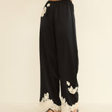 DOEN - LAVON PANT - - BLACK WITH CANDLELIGHT LACE
