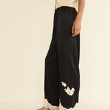 DOEN - LAVON PANT - - BLACK WITH CANDLELIGHT LACE