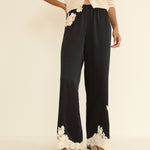 DOEN - LAVON PANT - - BLACK WITH CANDLELIGHT LACE