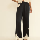 DOEN - LAVON PANT - - BLACK WITH CANDLELIGHT LACE