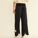 DOEN - LAVON PANT - - BLACK WITH CANDLELIGHT LACE