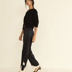 DOEN - LAVON PANT - - BLACK WITH CANDLELIGHT LACE