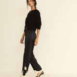 DOEN - LAVON PANT - - BLACK WITH CANDLELIGHT LACE