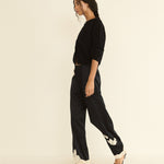 DOEN - LAVON PANT - - BLACK WITH CANDLELIGHT LACE