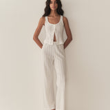 DÔEN - LAVON POINTELLE PANT -- SALT