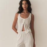 DÔEN - LAVON POINTELLE PANT -- SALT