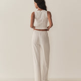 DÔEN - LAVON POINTELLE PANT -- SALT