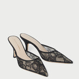 Loeffler Randall - Layla Black Lace Mesh Mule