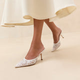 Loeffler Randall - Layla White Lace Mule