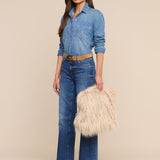 L'AGENCE - Adelina Faux Fur Clutch
