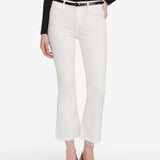 FRAME - Le Crop Mini Boot -- White Raw Fray