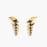 Khaite - Leaf Cascading Earrings in Gold