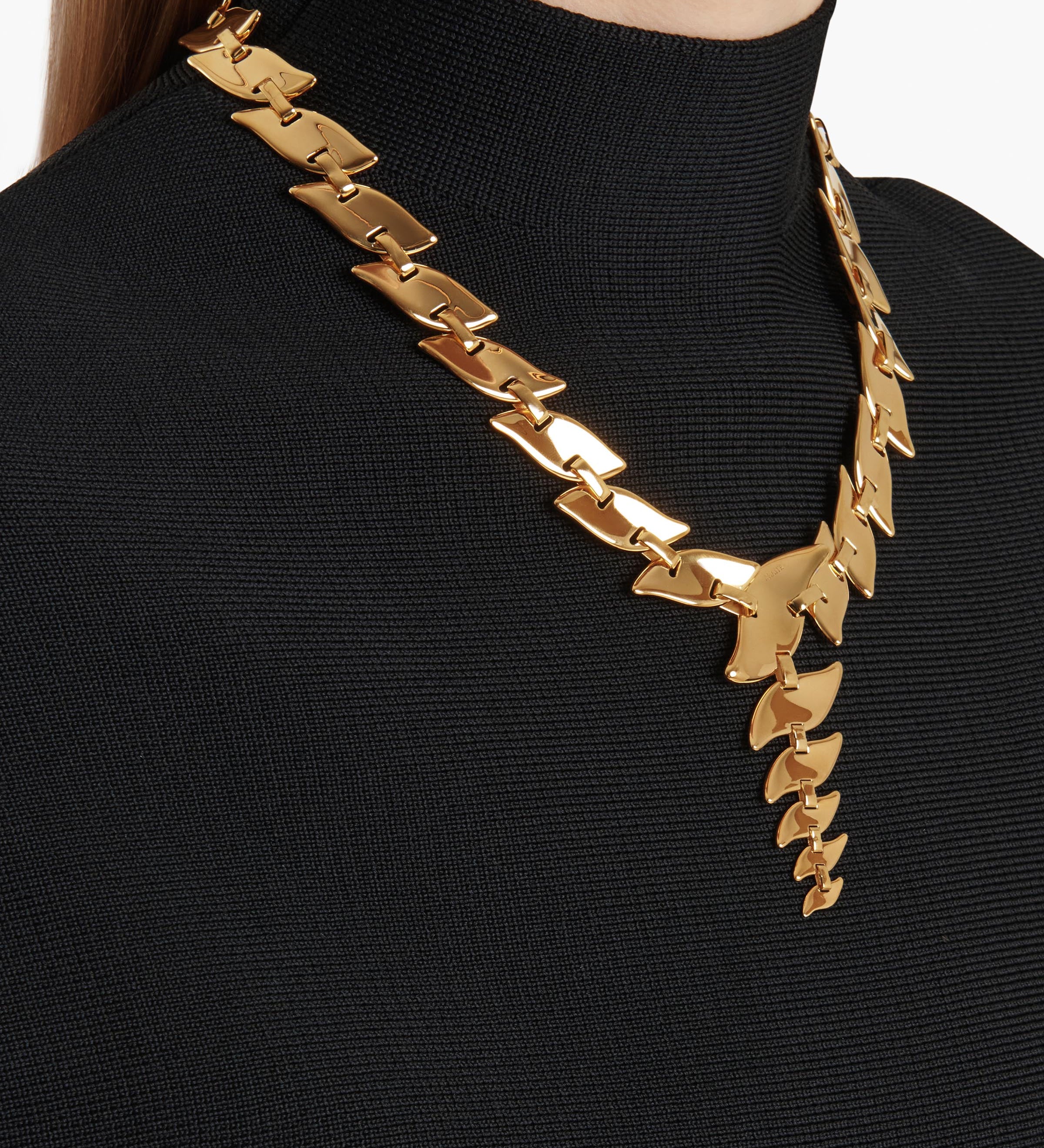 Khaite - Leaf Chain Necklace in Gold