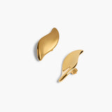 Khaite - Leaf Earrings in Gold